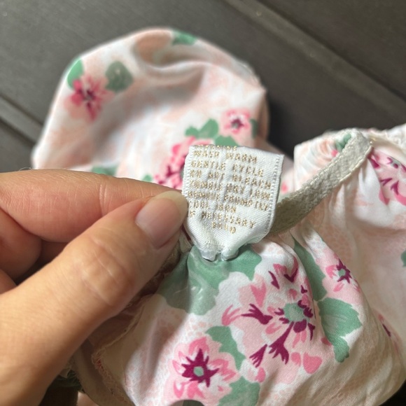 Vintage 90s Floral Lingerie Set Cami and Shorts Pink Green | Medium - Picture 10 of 10